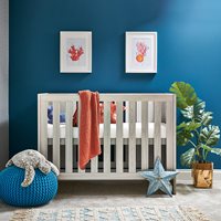 Product photograph of Obaby Nika Mini Cot Bed - White from Cuckooland