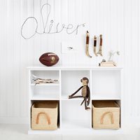 Oliver Furniture Seaside Horizontal Low Shelving Unit in White 