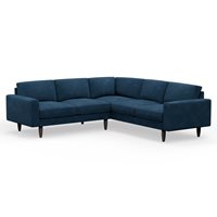 Hutch Rise Velvet 5 Seater Plus Corner Sofa with Block Arms 