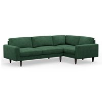 Hutch Rise Velvet 5 Seater Slim Corner Sofa with Block Arms 