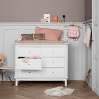 Oliver Furniture Contemporary Wood Chest of Drawers in White