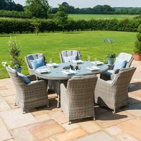 Product photograph of Maze Rattan Oxford Oval Ice Bucket Dining Set With Venice Chairs from Cuckooland