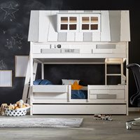 Product photograph of Lifetime Adventure Hangout Kids Bed With Treehouse Den - Lifetime Whitewash from Cuckooland