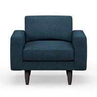 Hutch Rise Textured Weave Armchair with Block Arms 