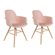 Zuiver Pair of Albert Kuip Retro Moulded Armchairs in Powder Pink