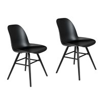 Zuiver Pair of All Black Albert Kuip Chairs