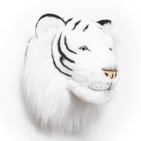 Albert the White  Tiger Plush Animal Head Wall Decor