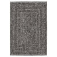 Product photograph of Maze Rattan Alfresco Indoor Outdoor Rug In Charcoal - 160cm X 230cm from Cuckooland