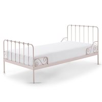 Product photograph of Vipack Alice Metal Single Kids Bed In Pink from Cuckooland