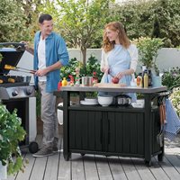 Keter Large BBQ Table in Anthracite Grey
