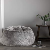 Product photograph of Icon Faux Fur Classic Bean Bag - Mink from Cuckooland
