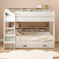 Product photograph of Aviary Kids Bunk Bed With Storage Drawers And Shelves from Cuckooland