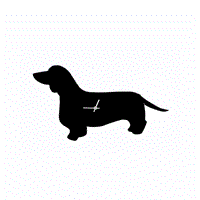 Product photograph of Wagging Tail Dog Clock In Dachshund from Cuckooland