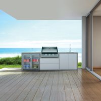 Product photograph of Beefeater Harmony Outdoor Kitchen With 1600s 4 Burner Gas Bbq Double Fridge And Sink from Cuckooland