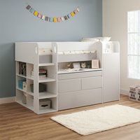 Bailey Kids Cabin Bed with Wardrobe and Pull Out Desk