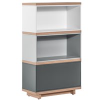 Vox Balance Narrow Modular Bookcase in White & Grey