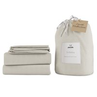 Product photograph of Panda London Coconut White Bamboo Linen Bedding Set - King from Cuckooland