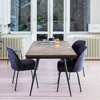 Product photograph of Bepurehome Rhombic Recycled Teak Parquette 6-8 Seater Dining Table - 180cm X 90cm from Cuckooland
