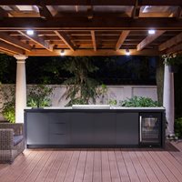 Product photograph of Beefeater Cabinex 6 Burner Proline Outdoor Kitchen With Fridge And Sink from Cuckooland