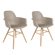 Zuiver Pair of Albert Kuip Retro Moulded Armchairs in Taupe