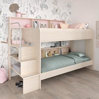 Product photograph of Parisot Bibop 2 Bunk Bed With Storage Shelves And Optional Trundle Drawer from Cuckooland