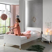 Product photograph of Vipack Billy Single Kids Bed - Satin White from Cuckooland