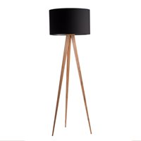 Product photograph of Zuiver Tripod Wood Floor Lamp from Cuckooland