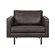 Rodeo Leather Armchair in Black by BePureHome