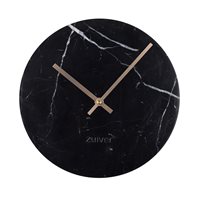 Product photograph of Zuiver Marble Time Wall Clock In Black from Cuckooland