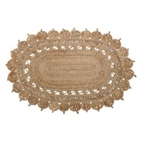 Product photograph of Bloomingville Natural Oval Jute Rug from Cuckooland