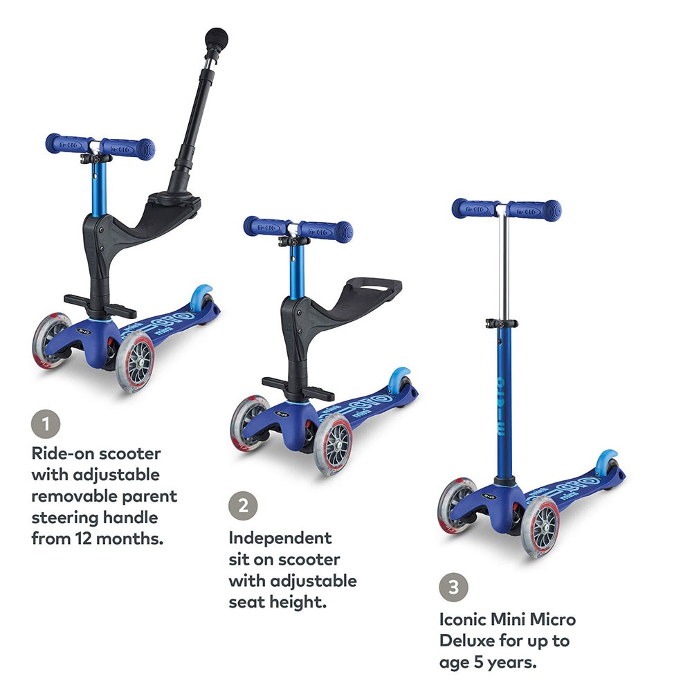 Mini Micro 3-In-1 Deluxe Push Along Scooter - Micro Scooters | Cuckooland