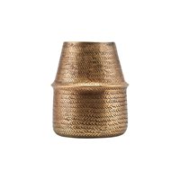 Product photograph of House Doctor Rattan Brass Vase from Cuckooland
