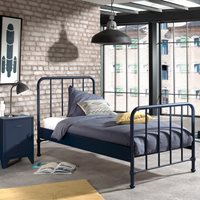 Product photograph of Vipack Bronxx Metal Kids Bed - Matte Black from Cuckooland