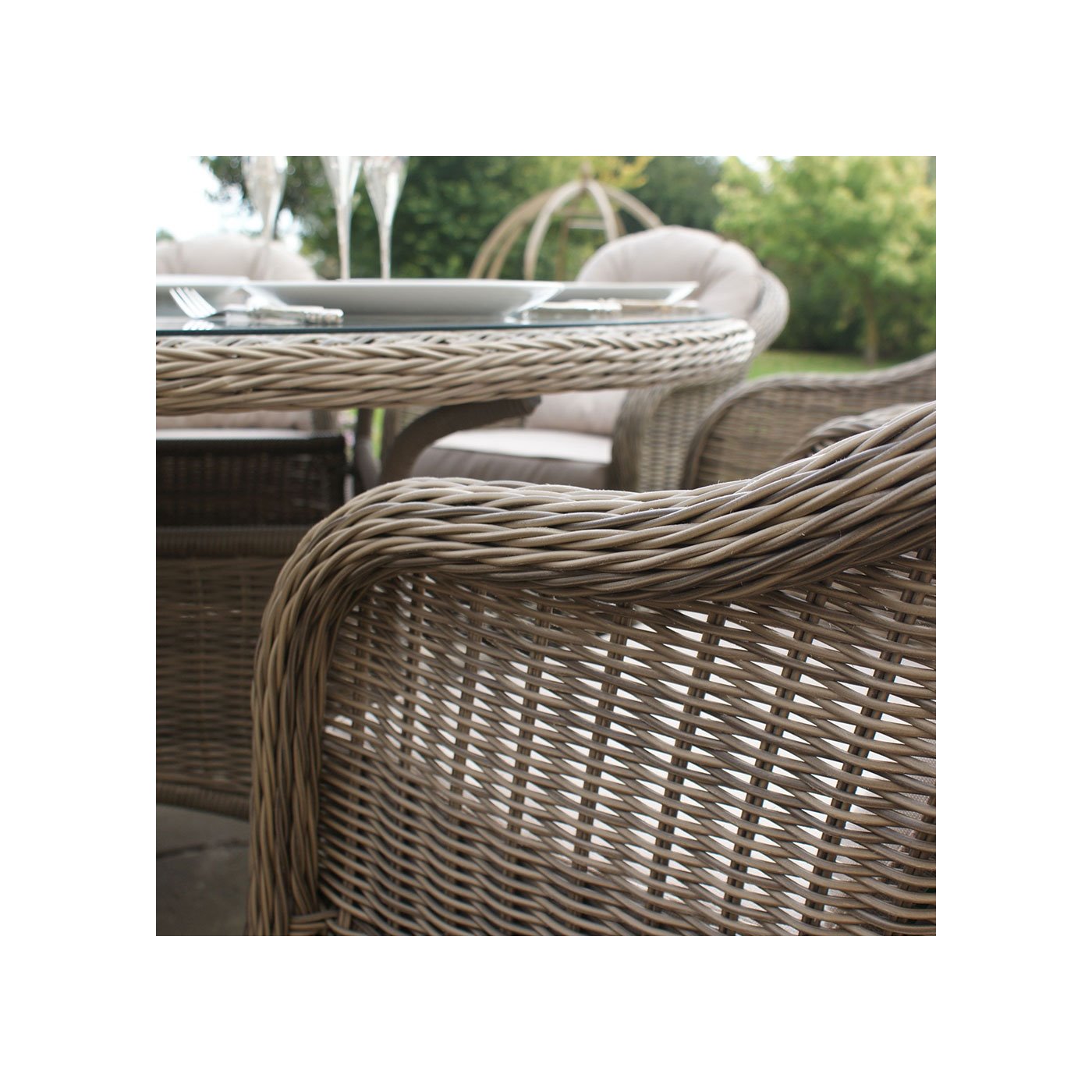 Maze Rattan Winchester 4 Seat Round Dining Set - Maze Rattan | Cuckooland