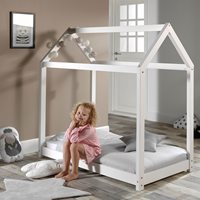 Product photograph of Vipack Cabane Toddler Floor Bed - White from Cuckooland