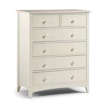 Julian Bowen Cameo 4+2 Chest of Drawers in Stone White