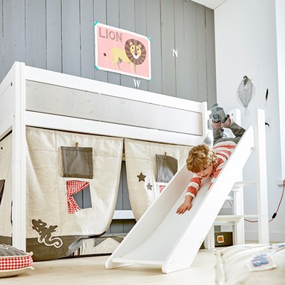 mid sleeper bed with slide
