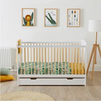 Product photograph of Ickle Bubba Coleby Scandi Classic Cot Bed With Under Drawer - Scandi Grey from Cuckooland