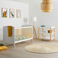 Product photograph of Ickle Bubba Coleby Scandi Classic Cot Bed With Open Changer - Scandi Grey from Cuckooland