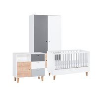 Vox Vintage 3 Piece Cot Bed Nursery Set In A Choice Of Oak Or 5 Pastel ...