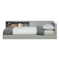 Product photograph of Woood Connect Corner Single Bed - Concrete Grey from Cuckooland