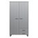 Dennis Concrete Grey Wardrobe with Drawers by Woood