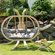 Globo Royal Garden Hanging Chair & Stand in Weatherproof Taupe