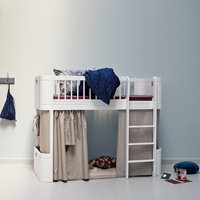 Product photograph of Oliver Furniture Wood Mini Kids Low Loft Bed In White from Cuckooland