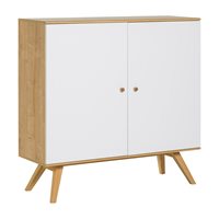 Vox Nature Large Wooden Sideboard in White & Oak Effect
