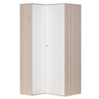 Product photograph of Vox Spot Corner Wardrobe In Acacia White from Cuckooland