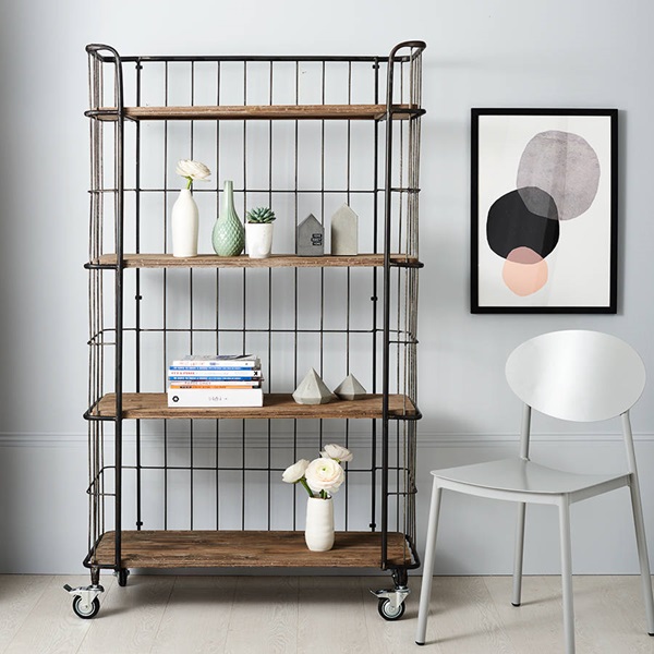GIRO INDUSTRIAL TROLLEY STORAGE with 4 Shelves by Be Pure