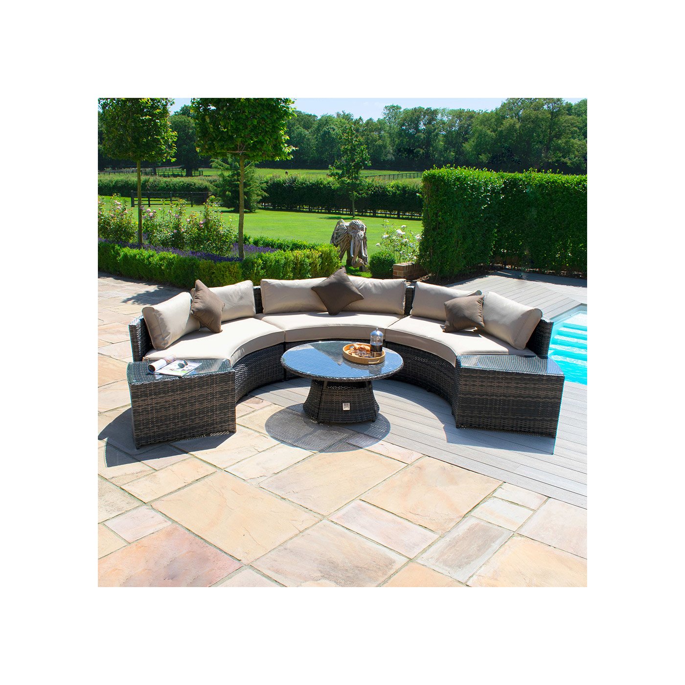 Maze Rattan Half Moon Sofa Set - Maze Rattan | Cuckooland