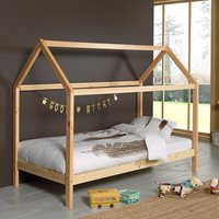 Product photograph of Vipack Dallas House Bed - Natural from Cuckooland