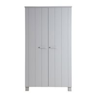 Product photograph of Dennis Wardrobe In Concrete Grey By Woood from Cuckooland